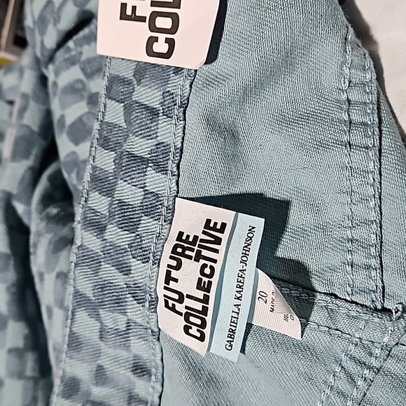 Future Collective NWT Checkered Wide Leg Jeans size 20 - Picture 9 of 10